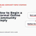 How to Begin a Formal Online Community Reply