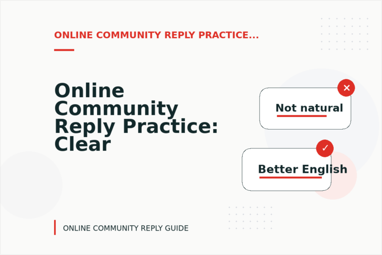 Online Community Reply Practice: Clear Reply Patterns